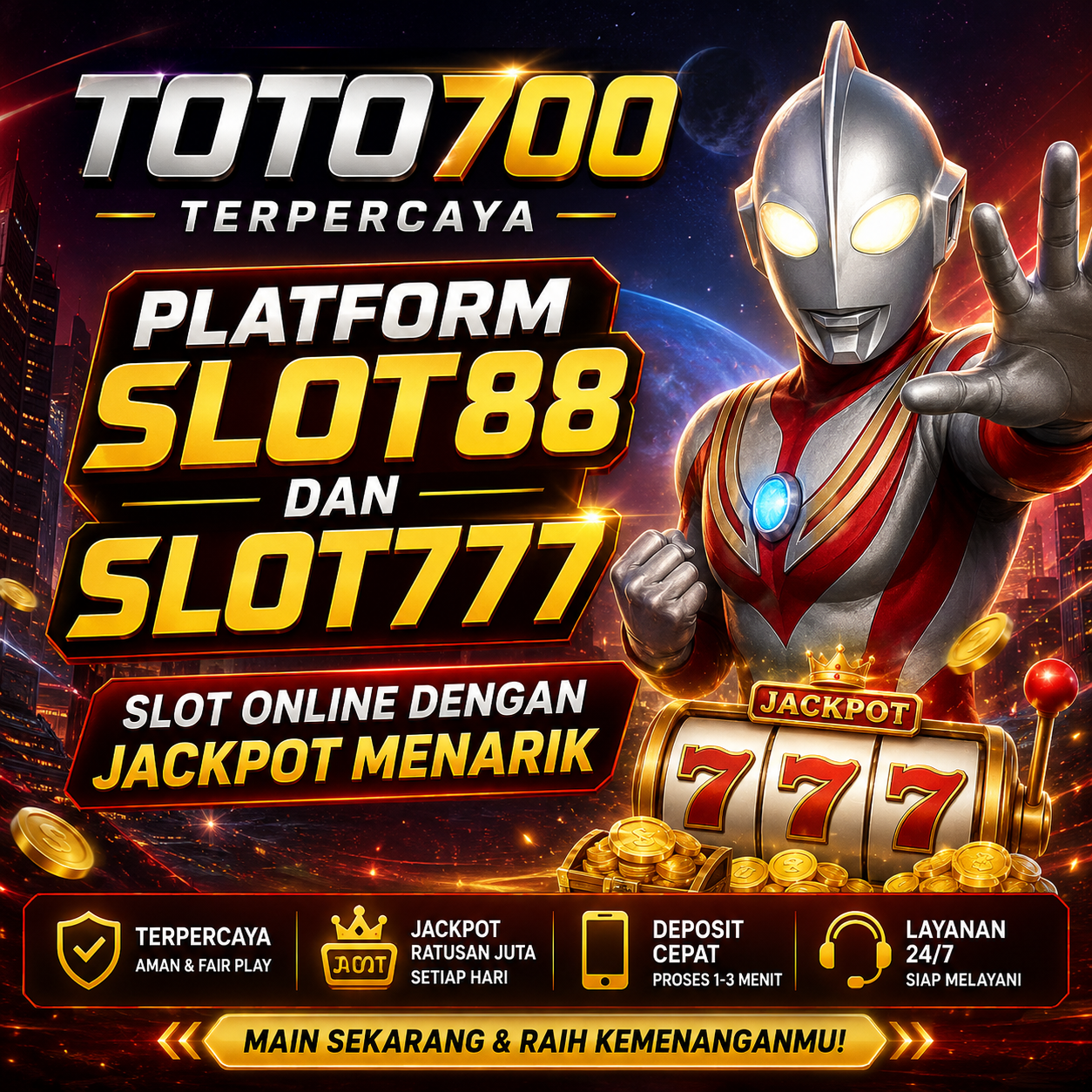 TOTO700 Terpercaya - Platform Slot88 dan Slot777 Slot Online dengan Jackpot Menarik